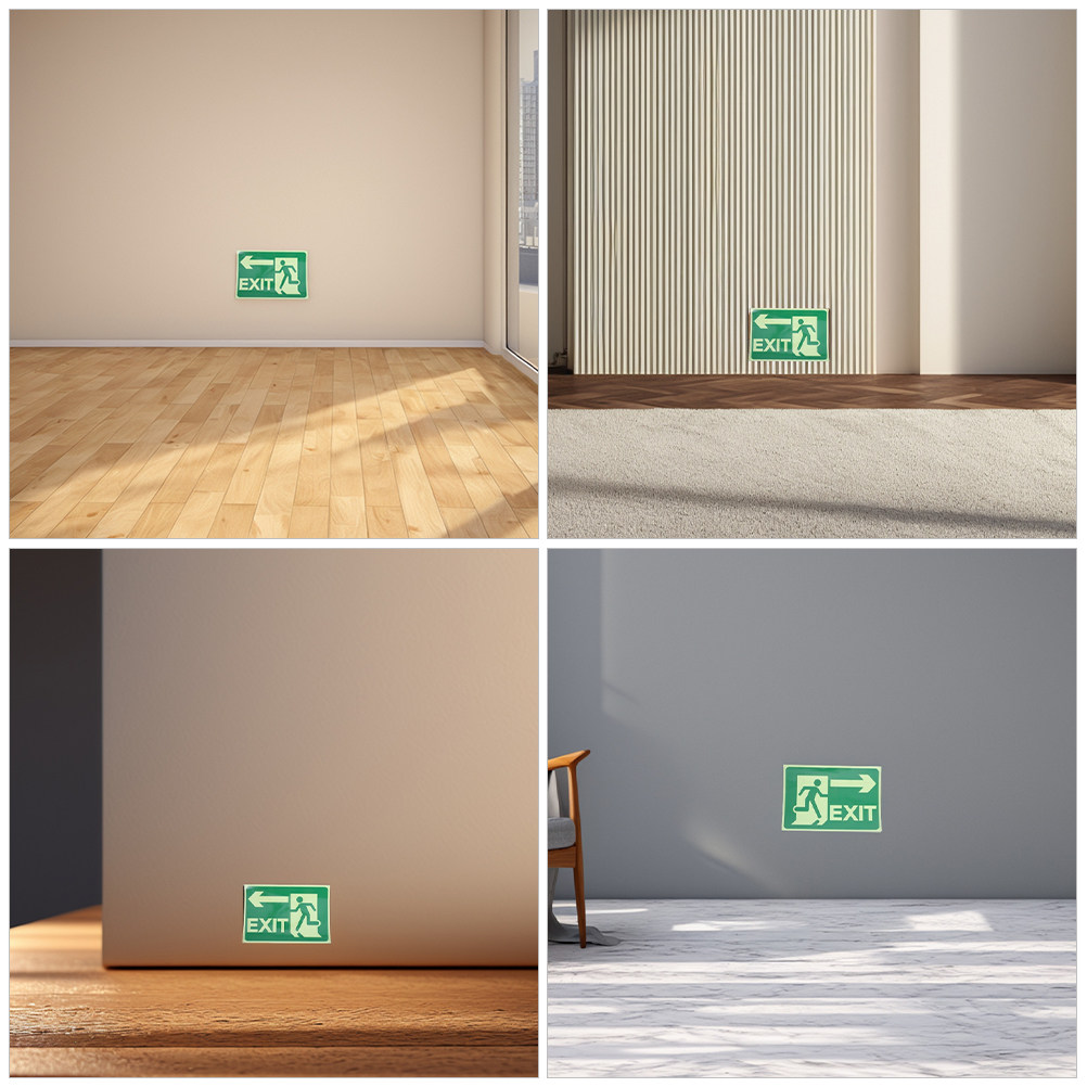 4 pegatinas luminosas de salid - Emergency Exit Sign reseña y precio