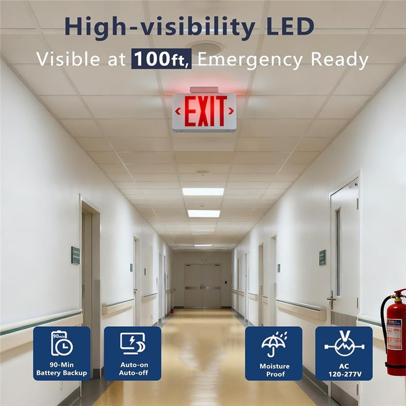 Luz de Emergencia Comercial co - Emergency Exit Sign reseña y precio